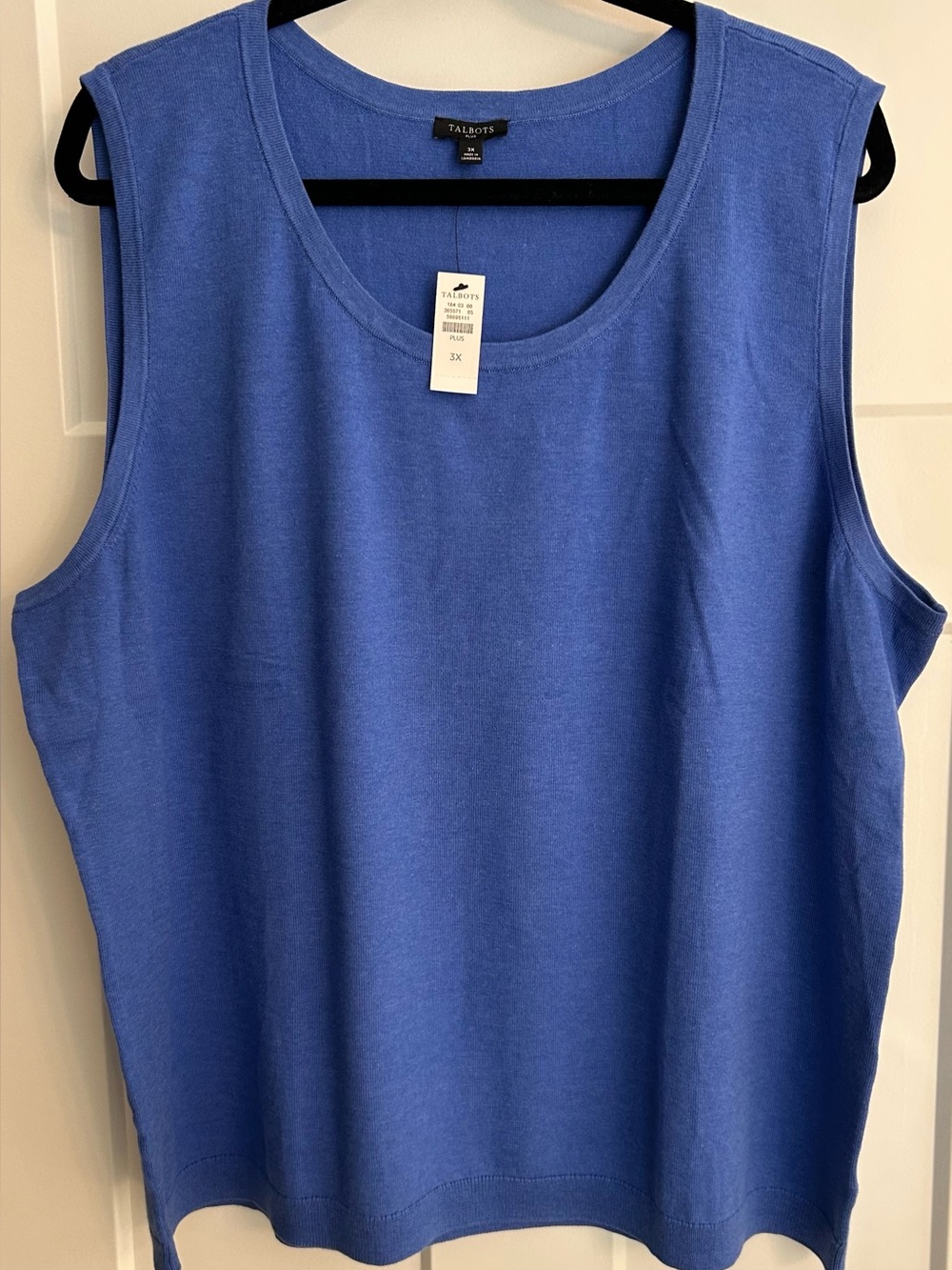 Talbot’s Women’s Classic Scoop Neck Sleeveless Tank in Cobalt Blue Size 3X